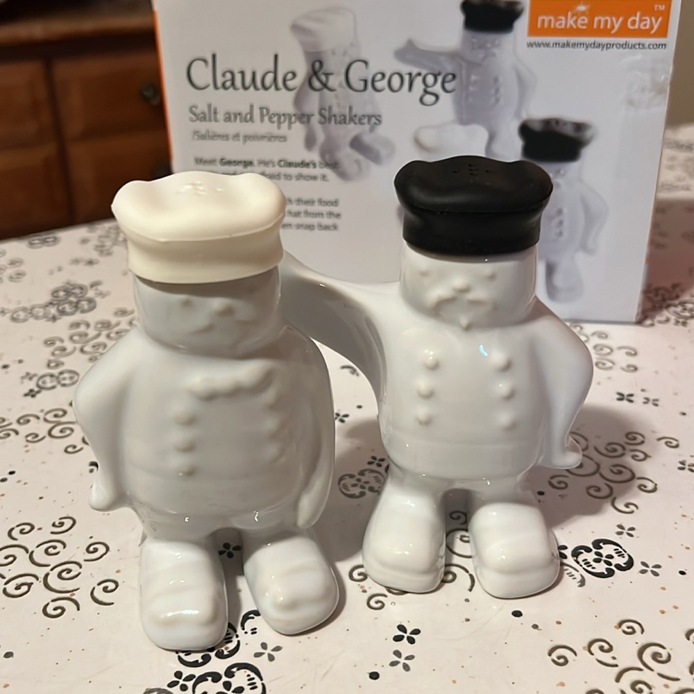 Claude & George Salt and Pepper Shakers